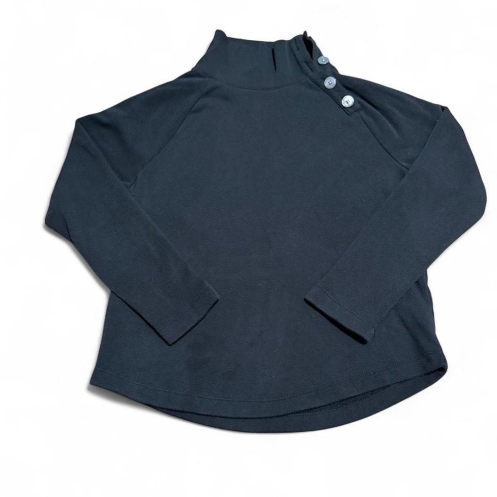 J.Crew black long sleeve button up top